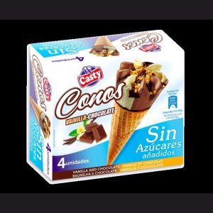 Cono Vainilla y Chocolate (Sin Azúcar)