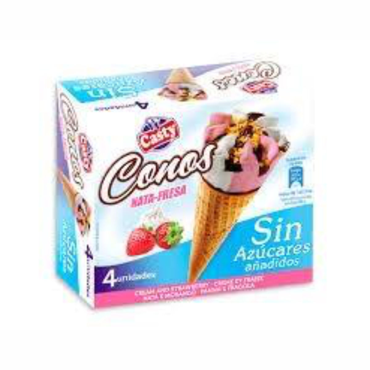 Cono de Fresa y Nata (Sin Azúcar)